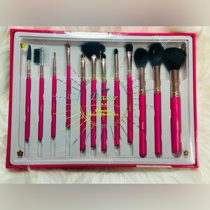 Costa Deluxe Makeup Brush Set - Vibrant Pink 12 pcs